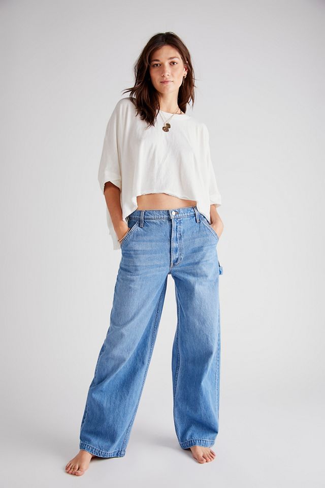 Snacks! by MOTHER Fun Dip Utility Puddle Jeans | Free People