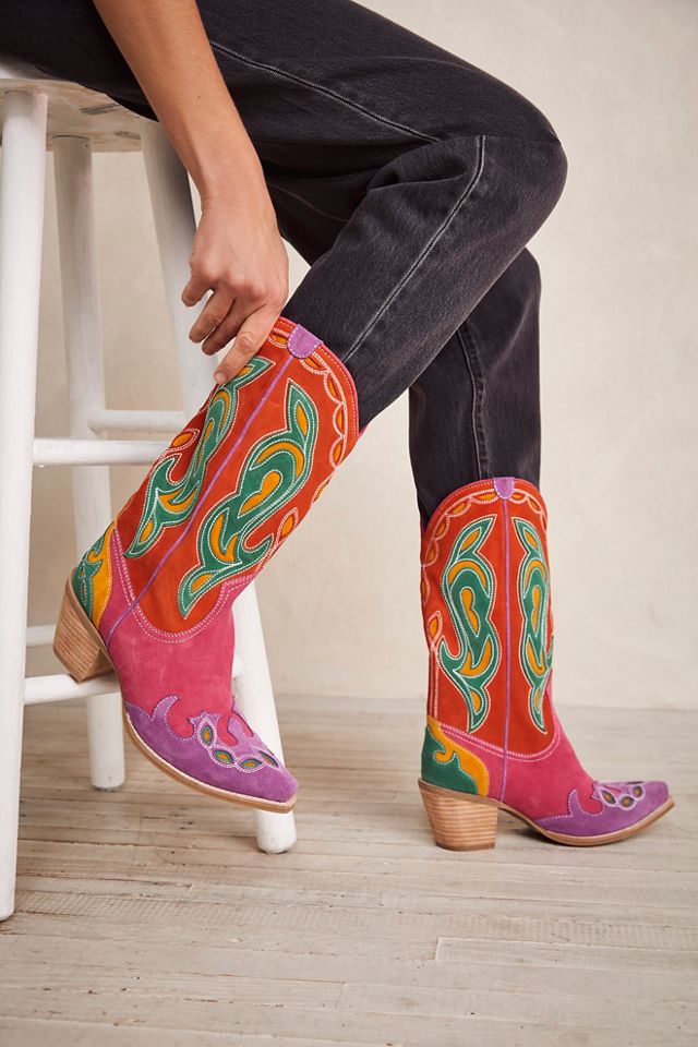 Colorful 2025 western boots