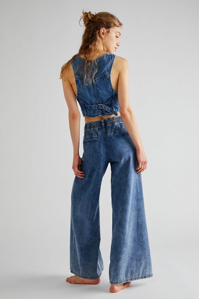 Rider Denim Vest Suit | Free People