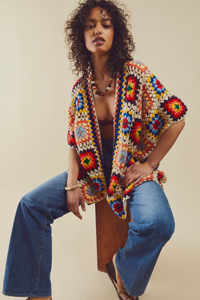 Noni Hand Knit Crochet Poncho