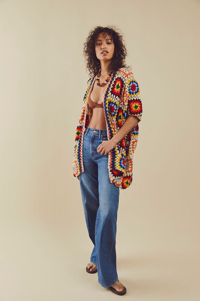 Noni Hand Knit Crochet Poncho #3