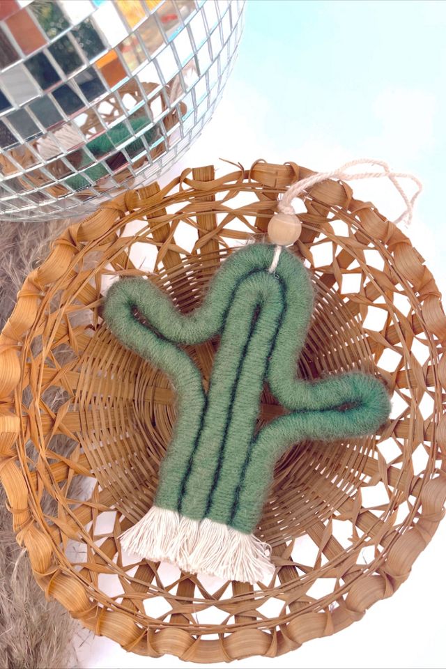 Golden Hour Designs Mini Macrame Cactus Hanging Free People