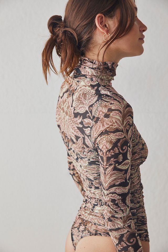 Free People - Women's Under It All Floral Mesh Bodysuit