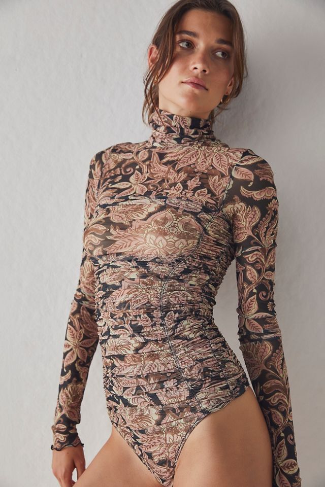 Printed bodysuit cheap