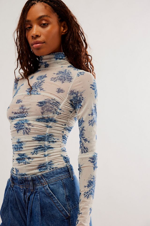 Printed Mesh Bodysuit