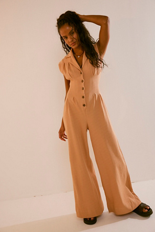 Shasta One-Piece by free-est at Free People in Peached Copper, Size: Small