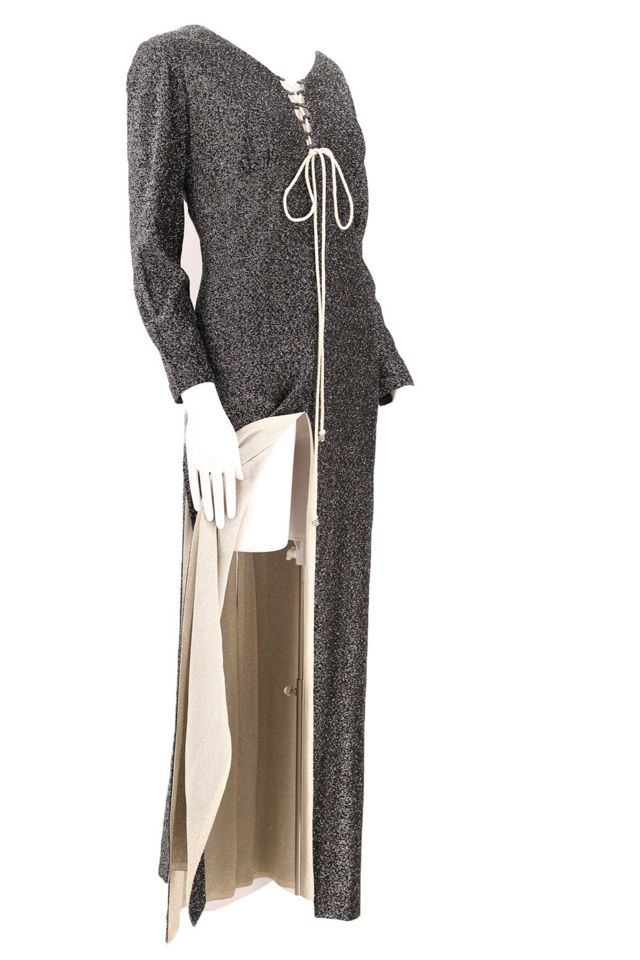 1970s Lurex Carwash Hem Maxi Dress Selected By Ritual Vintage #1