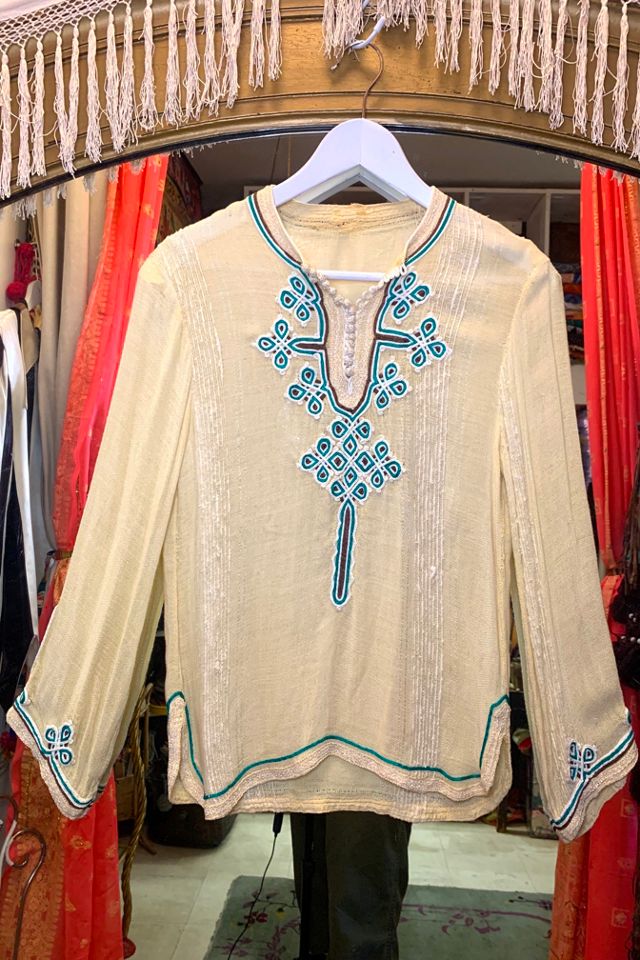 1960's Embroidered Gauze Blouse Selected by Nomad Vintage | Free