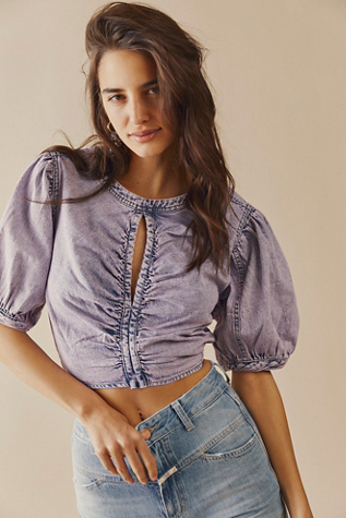 Haut en jean Eloise par Free People en Rose Surteint, pour femme