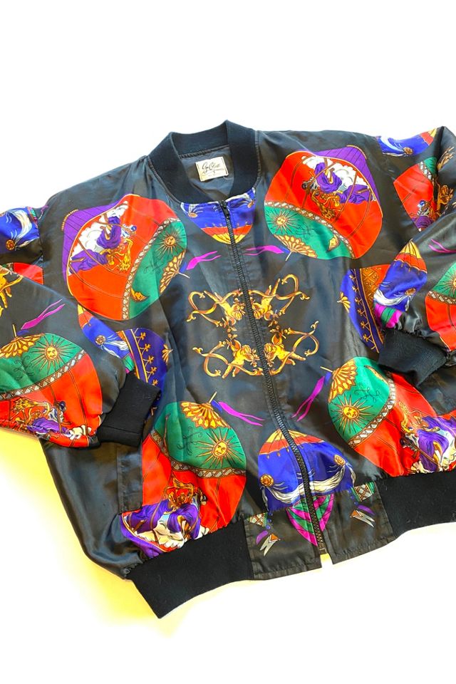 Vintage 90s selling Scarf print Bomber Jacket