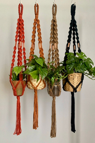 I Would Rather Knot Macrame Plant Hanger With a Twist
