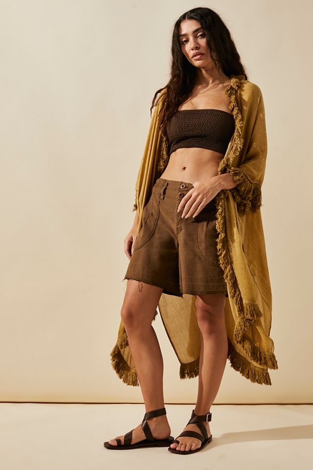 Kimono à franges blanchi au soleil #3