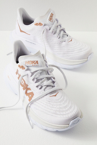 Hoka Mach 5 Sneakers In White / Copper