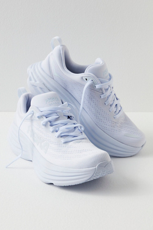 HOKA Bondi 8 Sneakers at FP Movement, White/White, US 9.5