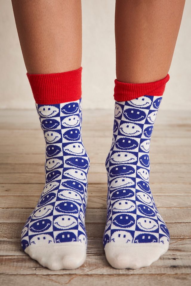 Squared Smiley Socks #1
