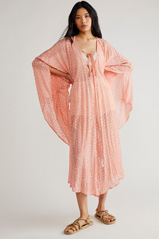 Kaftano Lungo Free People X Rahi Seabright Elena – Taglia Unica – Arancione – Nuovo - Foto 3