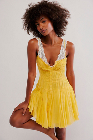 FP One Lausanne Slip at Free People in Sunshine Yellow, Size: Medium