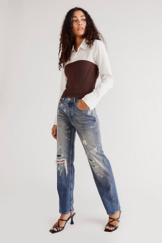 Scotch & Soda dames Jeans Core Sky Straight Fit Jeans - Clean Blue