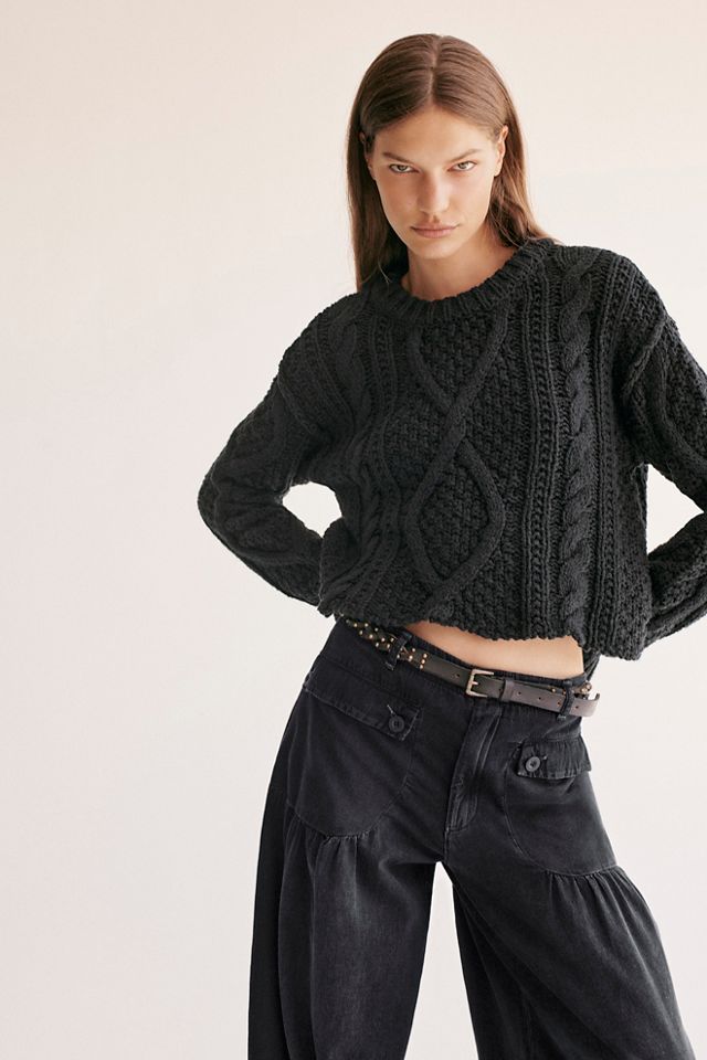 Cutting Edge Cable Pullover | Free People