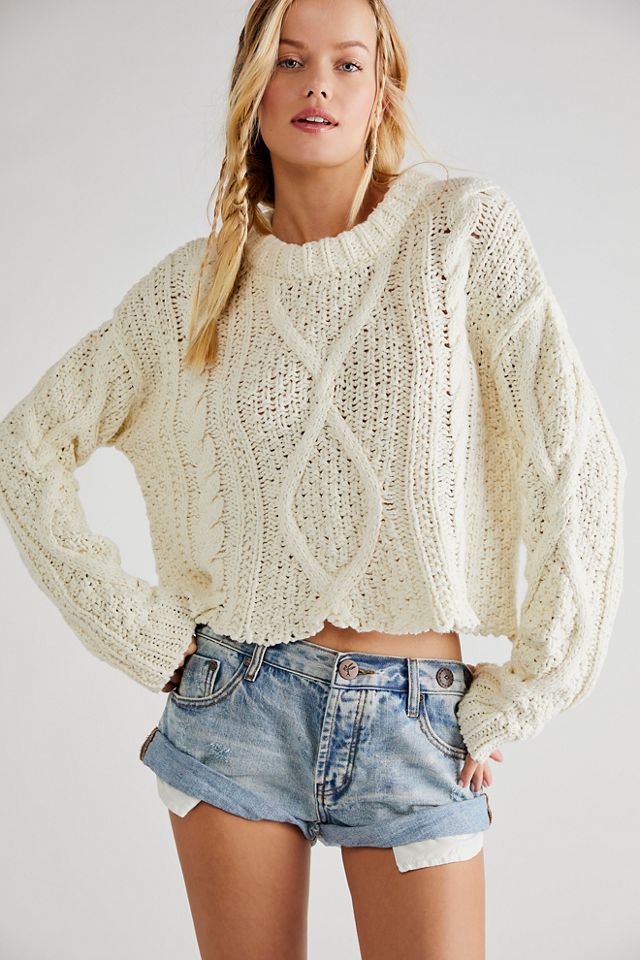 Cutting Edge Cable Pullover | Free People