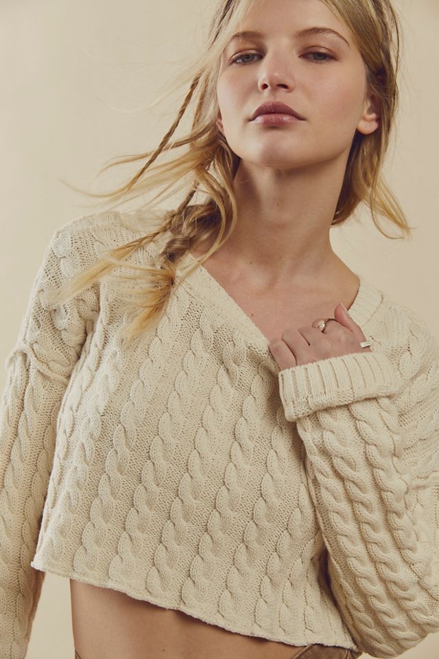 Tuesday Cable Crop Sweater
