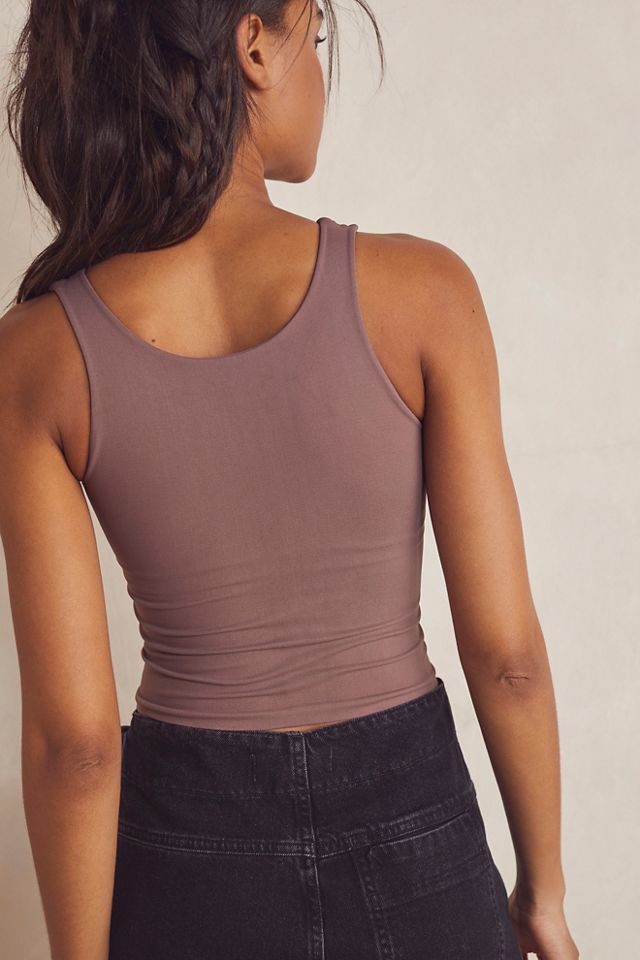 Free People Clean Lines Muscle Cami Top - Dream Pop