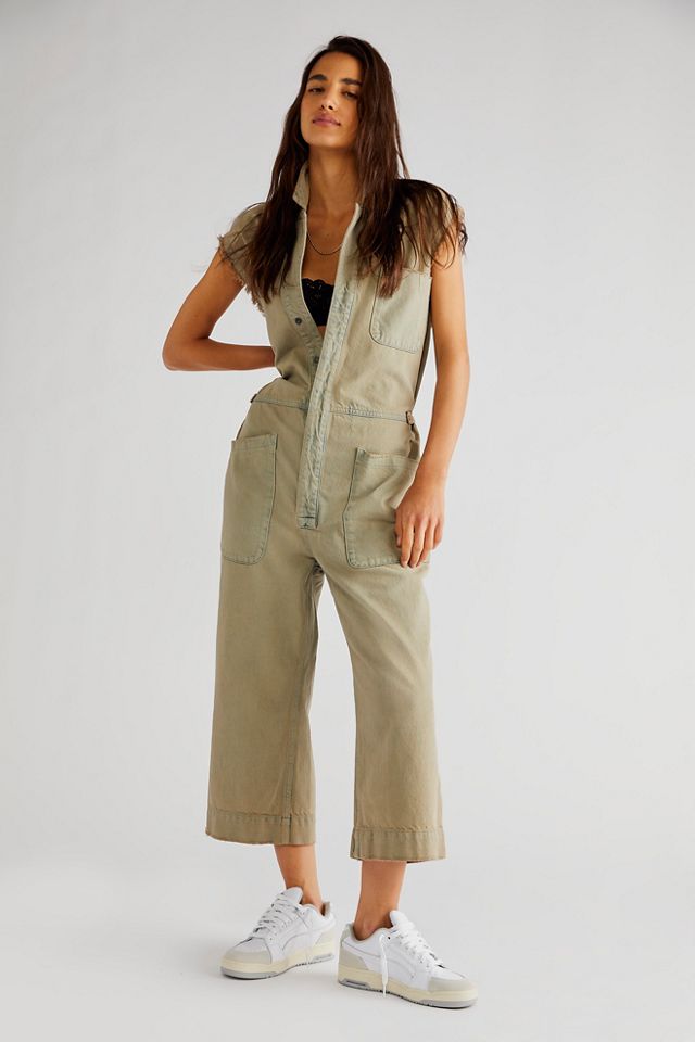 One teaspoon khaki jumpsuit on sale