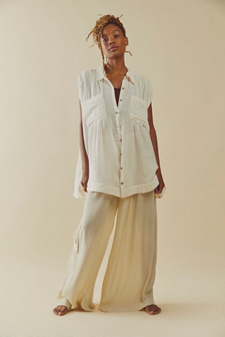 Not So Basic Shirtdress Tunic by free-est at Free People in Tan, Size: S