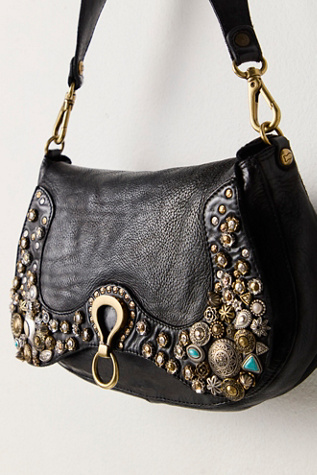 Campomaggi Bella Di Notte – Leder-Accessoire, Verziert Mit Nieten & Strass, Made In Italy