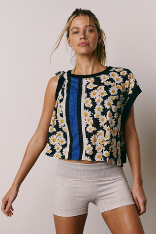 My Time Printed Tee by FP Movement at Free People, Daisy - Black Combo, S
