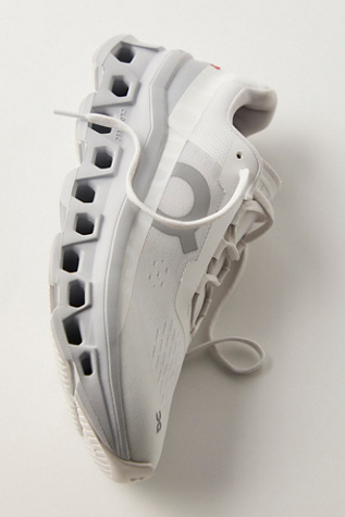 On Cloudmonster Trainers Shoe At Free People In White/Glacier, Size: US 9