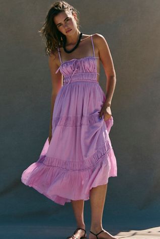 SWF Shirred Drop Hem Maxi Dress | Free People