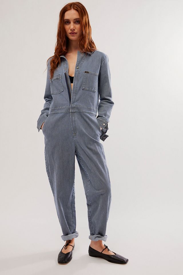 Lee Pinstripe Union Coverall | Free People