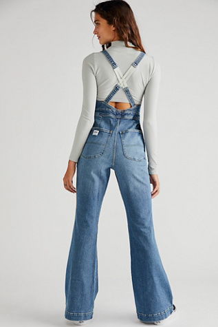 overall flare jeans