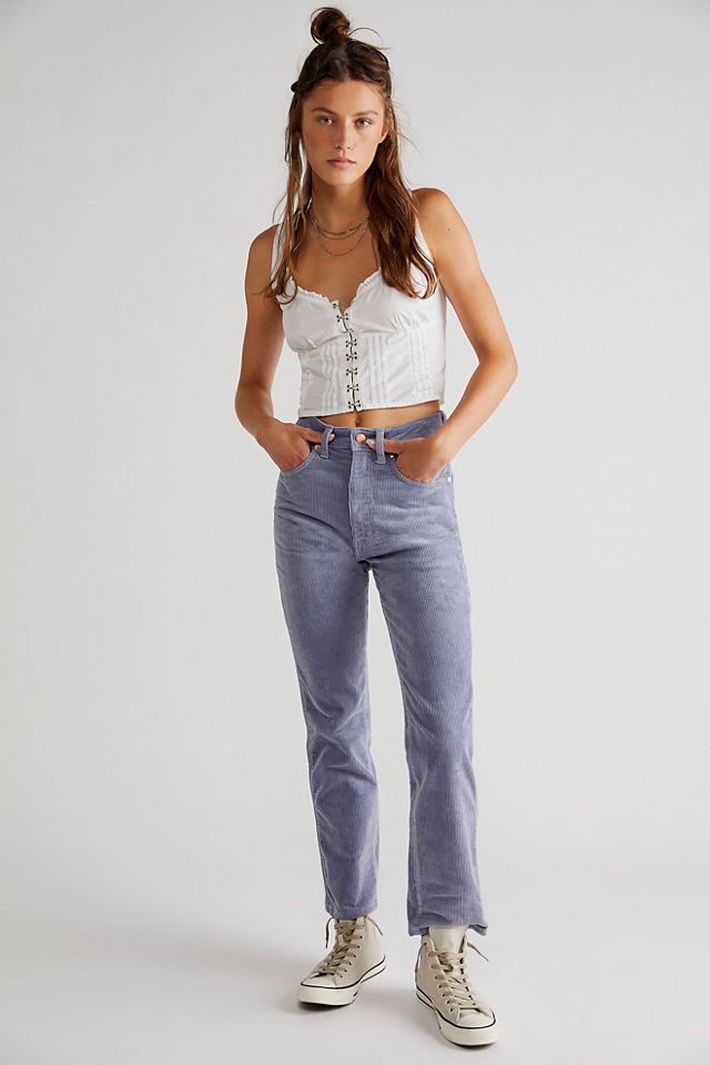 Wrangler Wild West High-Rise Straight Cord Jeans #3
