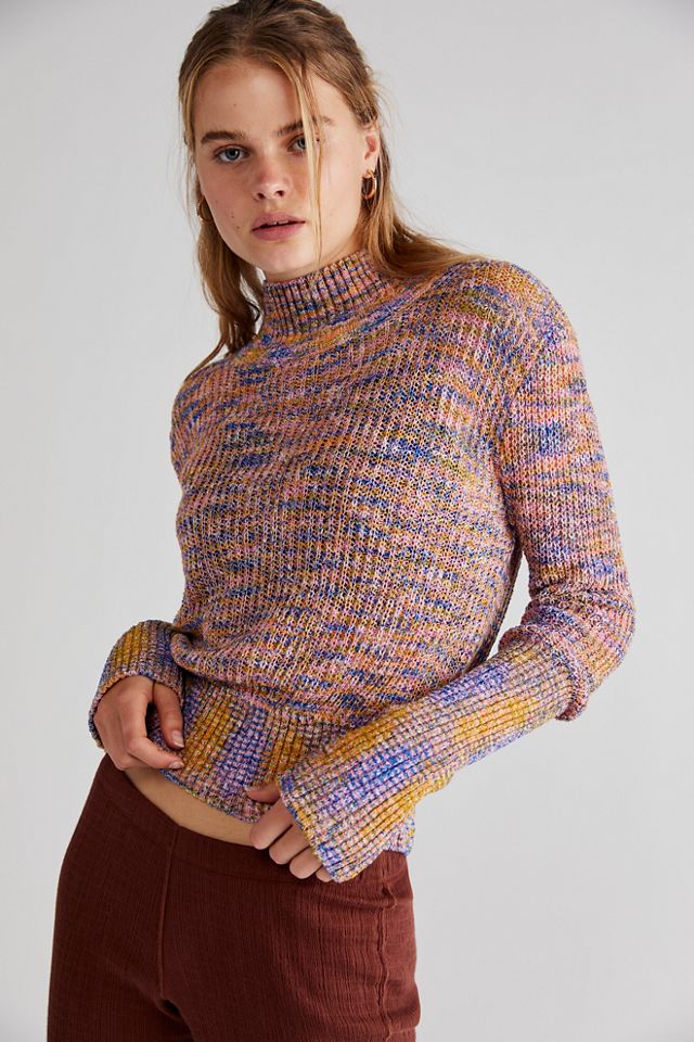 Free People spacedye fitted jumper in multi