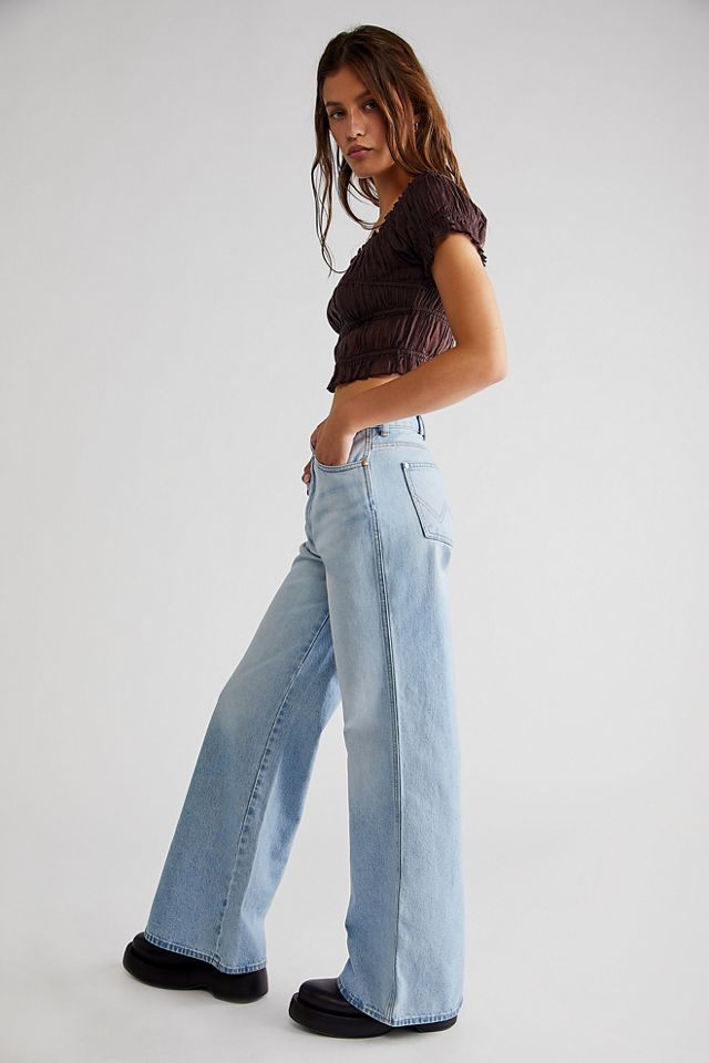 Wrangler The Bonnie Low-Slung Loose Flare Jeans | Free People
