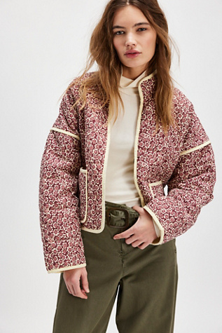 Chloe Jacket par Free People en Combo Bordeaux, pour femme taille: XL