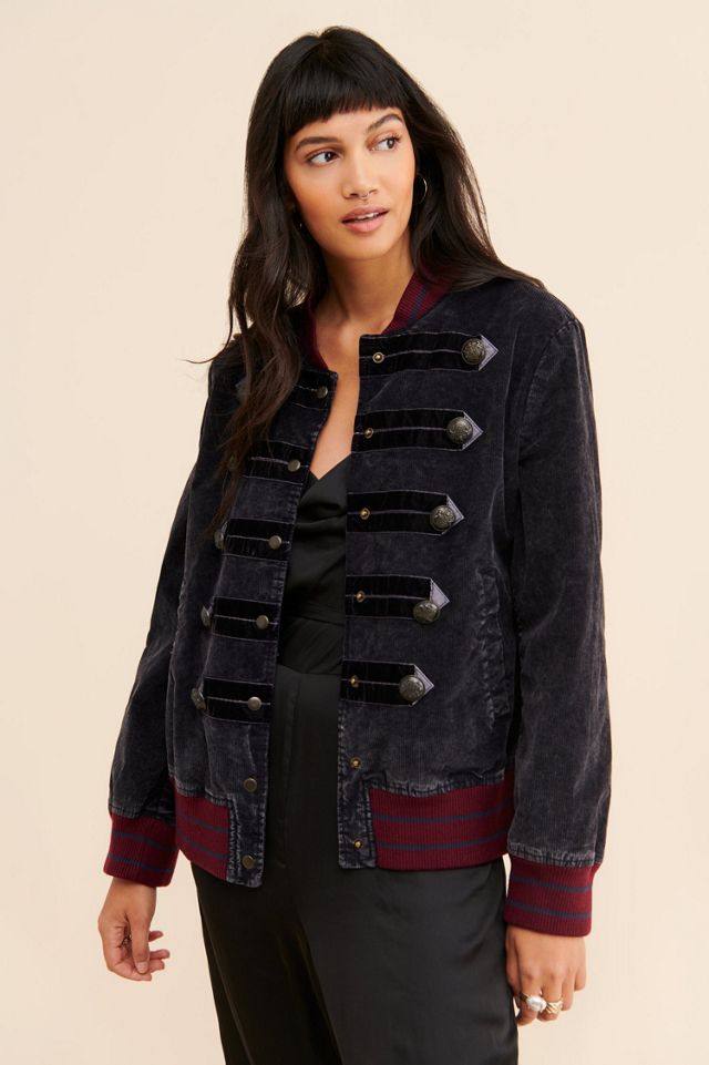 Free people black bomber on sale jacket