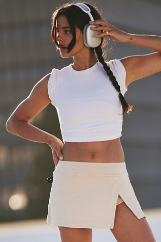 Hot Shot Mini Skort by FP Movement at Free People in Cappuccino, Size: Large