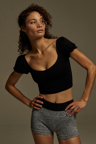 Happiness Runs Puff Sleeve Crop Tank product page
