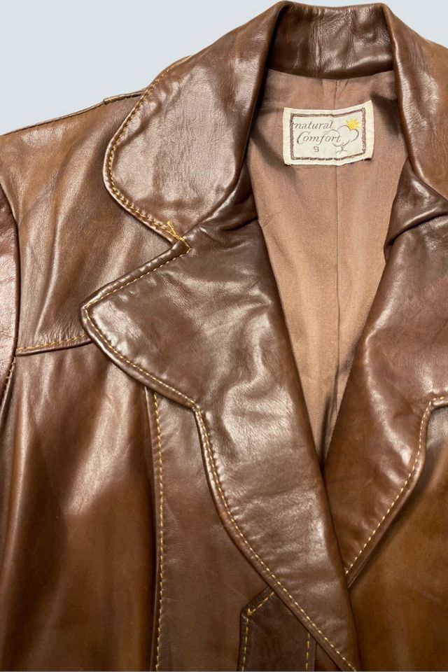 Natural Comfort Vintage Leather Jacket Selected by Goodbye Heart #2