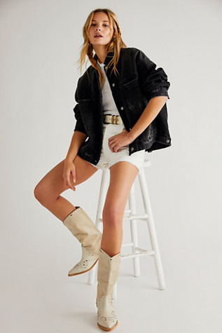 Женская куртка We The Free Opal Swing Denim Jacket, цвет: Чёрный — фото 3