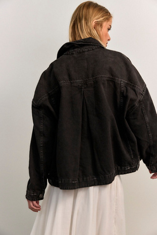 Женская куртка We The Free Opal Swing Denim Jacket, цвет: Чёрный — фото 6