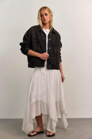 Женская куртка We The Free Opal Swing Denim Jacket, цвет: Чёрный — фото 7