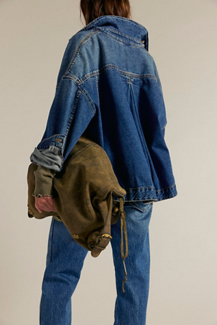 We The Free Opal Swing Denim Jacket at Free People in Blue, Size: XS
