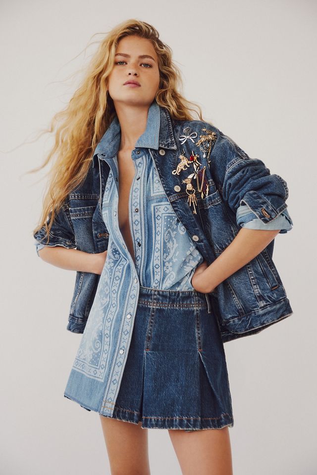 Free people denim popular jacket