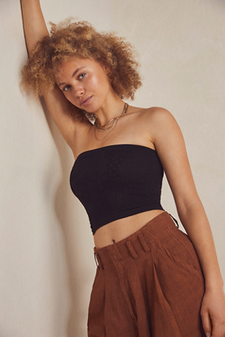 Meet In The Middle Tube Top by Intimately at Free People in Black, Size: M/L