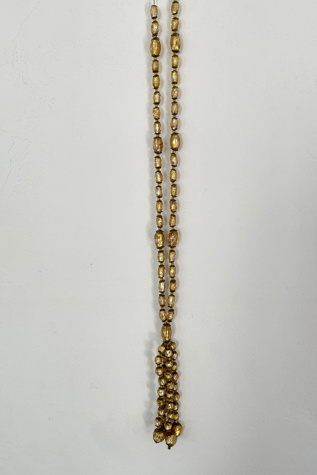 Vintage 1920's Venetian Gold Foil Sautoir Flapper Necklace Selected by FernMercantile