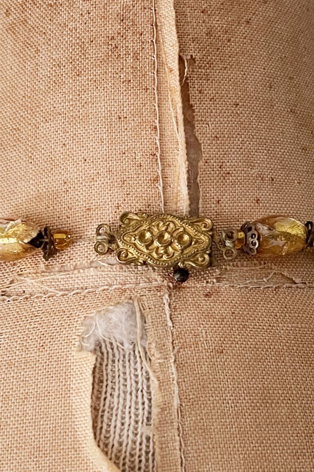 Vintage 1920's Venetian Gold Foil Sautoir Flapper Necklace Selected by FernMercantile #2